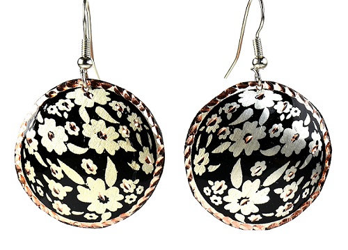 Floral Copper Earrings